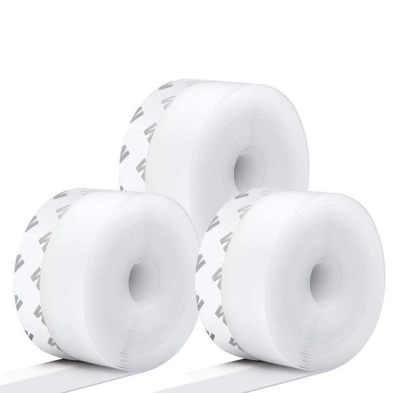 16.4Ft Door Weather Stripping, (1.38In Width) Weather Stripping Door Draft Stopper Adhesive Seal Strip anti Draft Insulation Tape for Doors Windows and Shower Doors