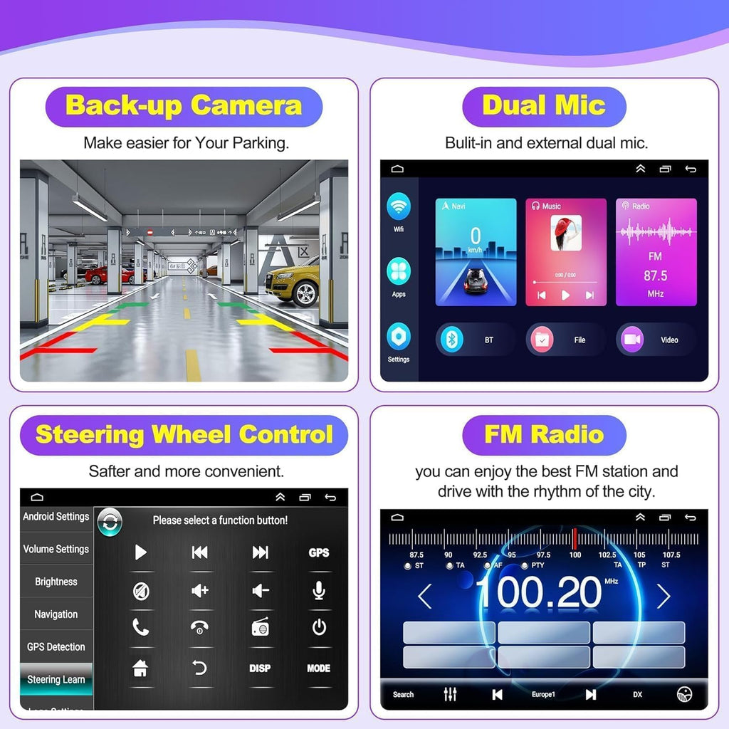 Car Stereo Radio for Honda CRV 2007-2011, Android 12.0 (4G RAM 64G ROM) 9 Inch 5G Wifi CRV Radio Support Carplay/Android Auto,Gps Navigation with Bluetooth,Backup Camera 1080P,SWC/FM Radio