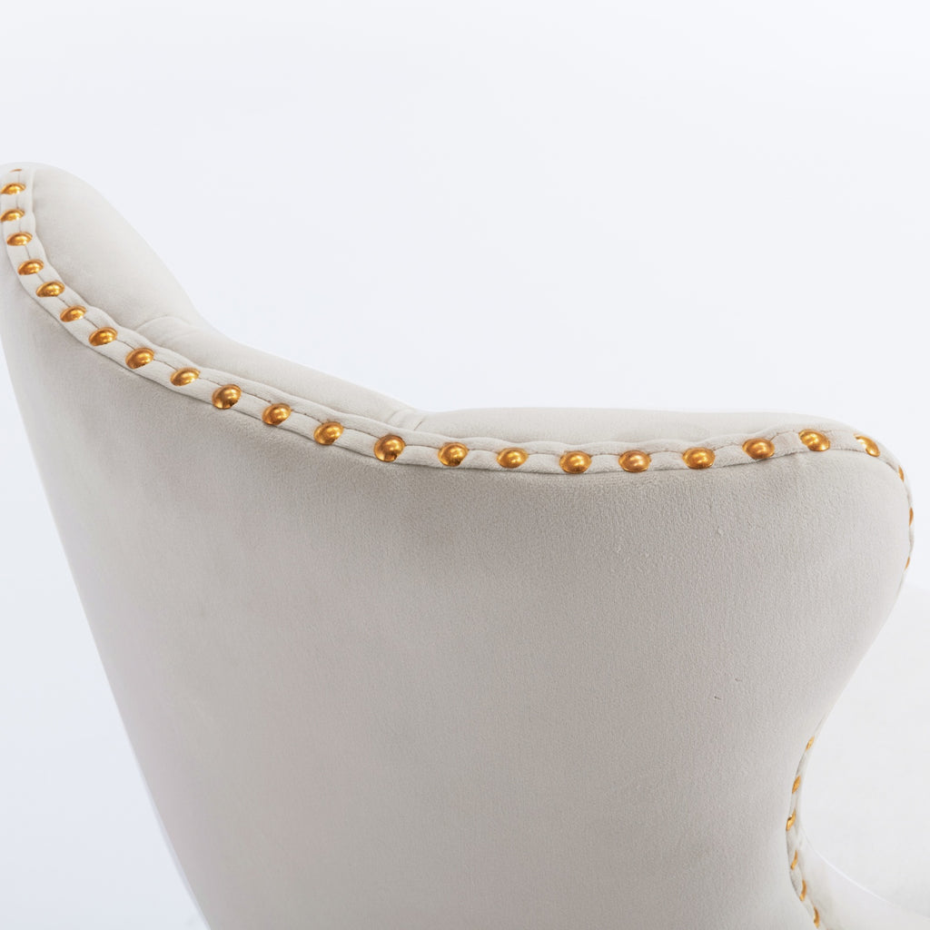 A&A Furniture,Golden Swivel Velvet Barstools Adjusatble Seat Height from 25-33 Inch