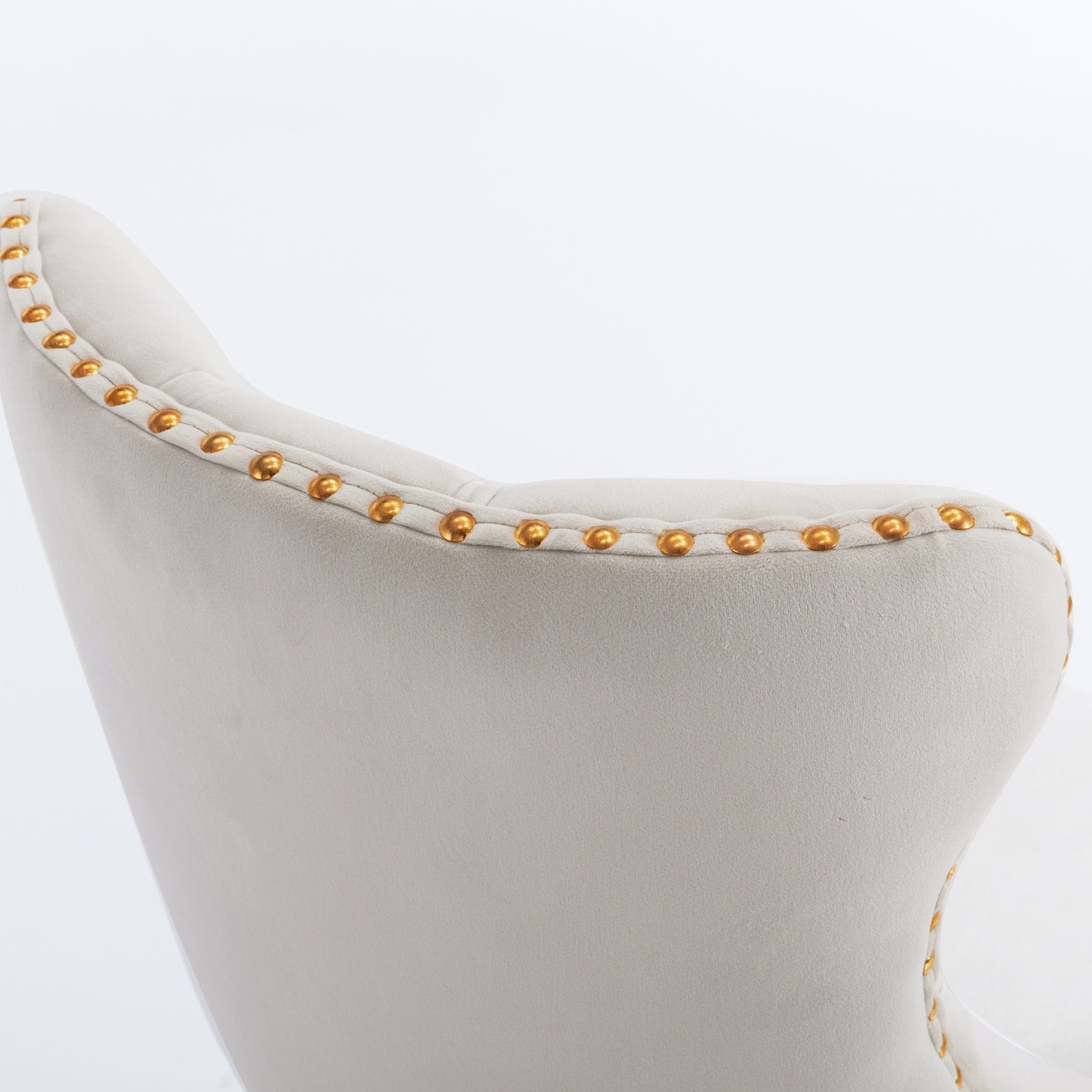 A&A Furniture,Golden Swivel Velvet Barstools Adjusatble Seat Height from 25-33 Inch